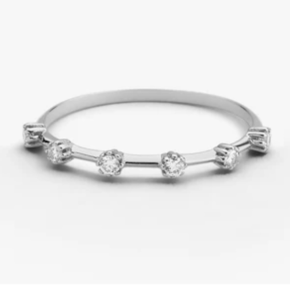 White gold and diamond band